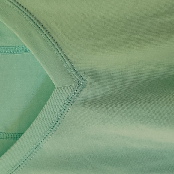 NWT Zella Flex Fit Ruched Workout Blue szXL short sleeve cotton spandex v neck - Picture 11 of 16